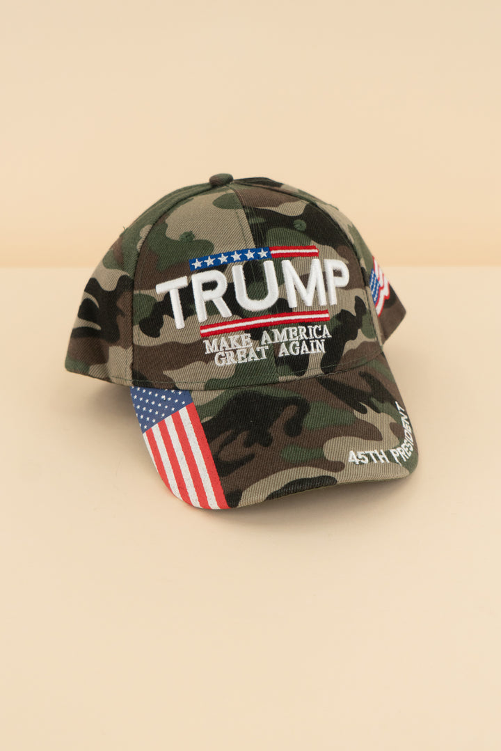 AUCTION camo print "trump make america great again" baseball cap (os)
