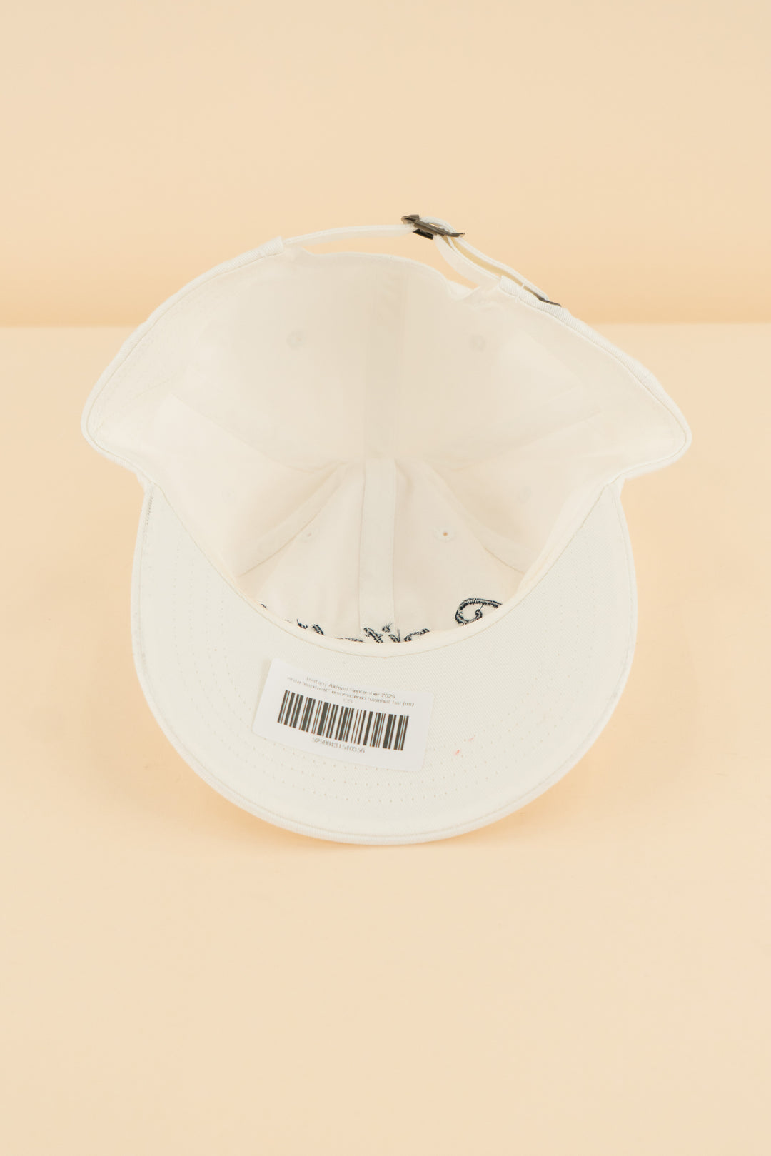 AUCTION white "capitalist" embroidered baseball hat (os)