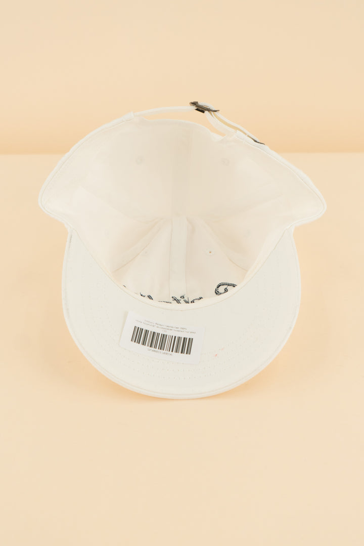 AUCTION white "capitalist" embroidered baseball hat (os)
