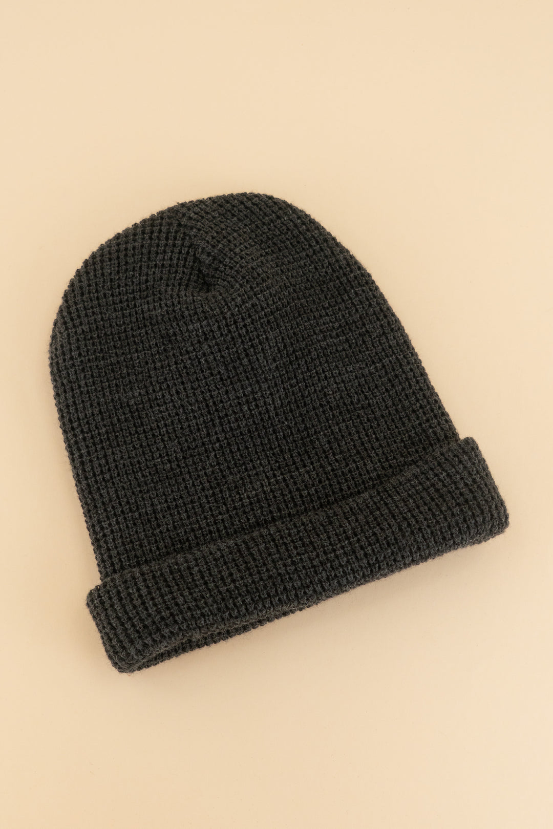 AUCTION tribe kelley charcoal grey knit "tribe" beanie (os)