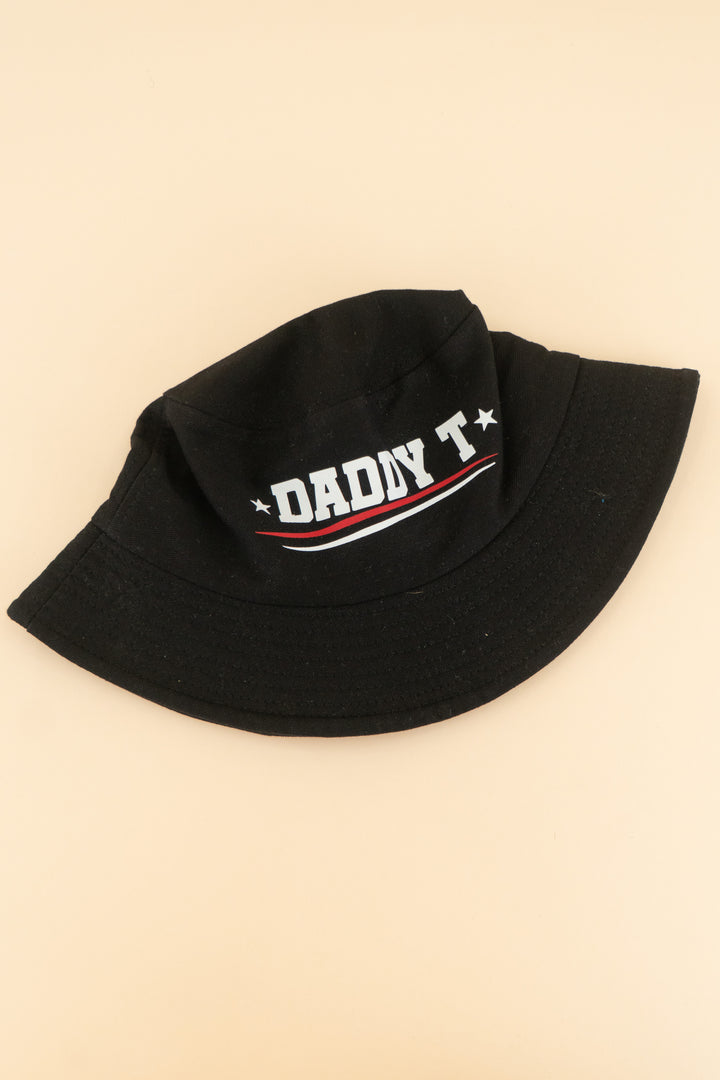 AUCTION black "daddy t" bucket hat