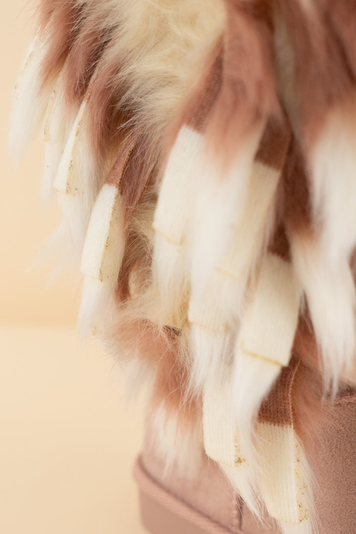 pink suede ombre fur boots (8)