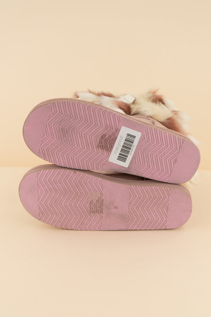 pink suede ombre fur boots (8)