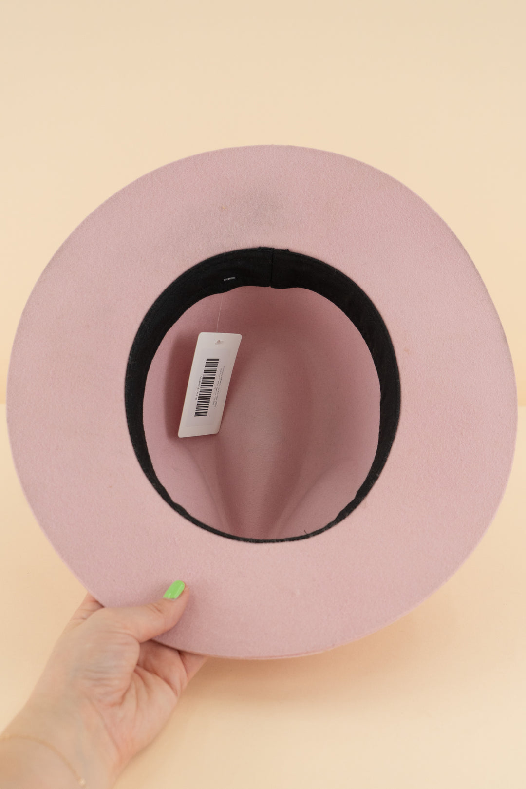 AUCTION light pink wool fedora hat (os)