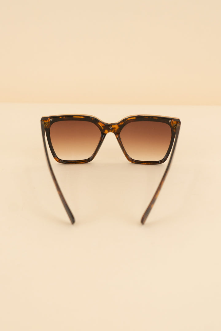 AUCTION tortoise square oversized sunglasses (os)