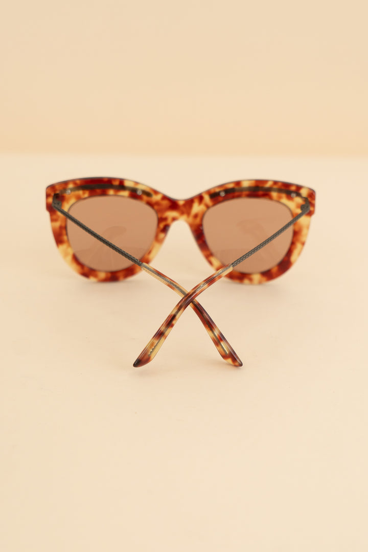 AUCTION: bottega veneta light tortoise cat eye sunglasses (os)