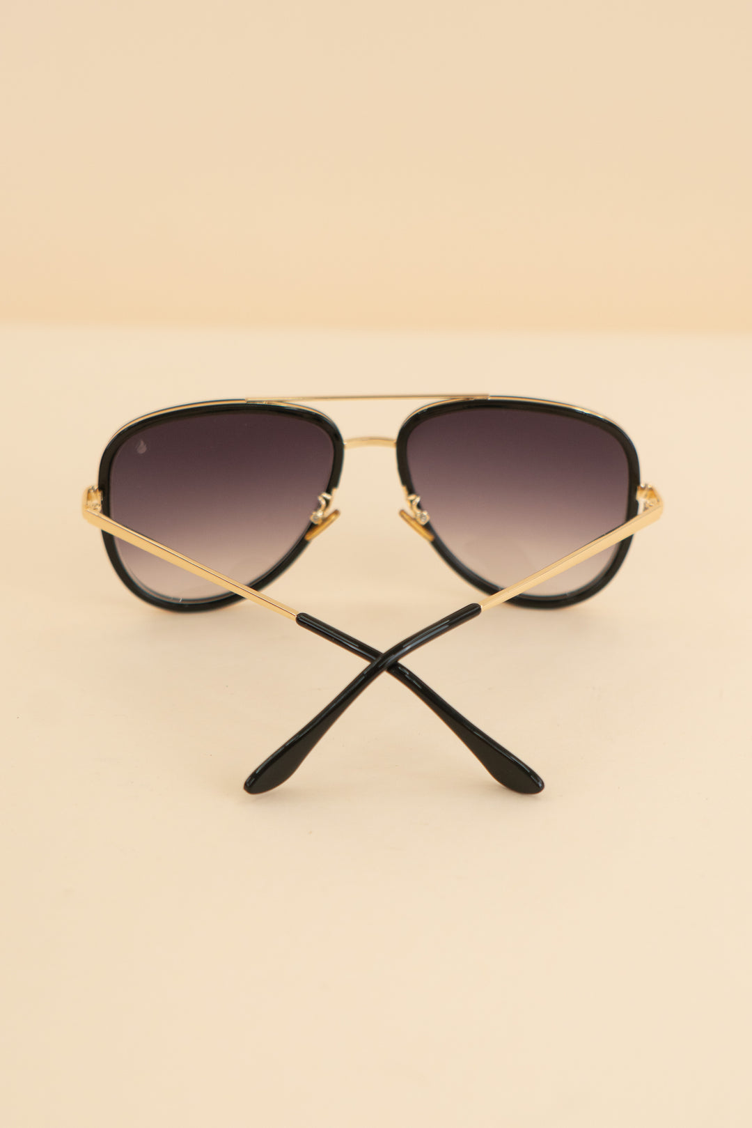 AUCTION american bonfire black gold framing oversized aviator sunglasses (os)