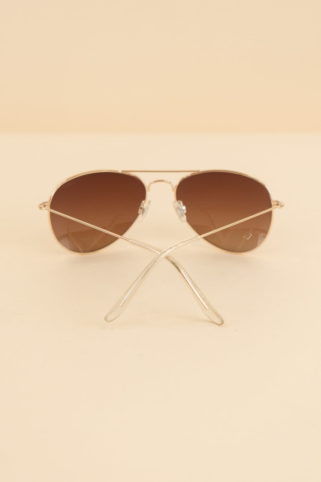 joox gold brown lens aviator sunglasses (os)