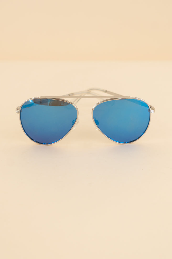 cliffs silver blue polarized aviator sunglasses (os: $339)