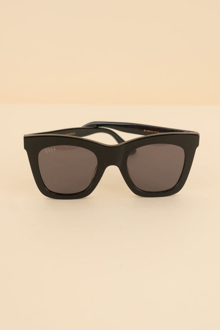 AUCTION diff black slick square oversized sunglasses (os)