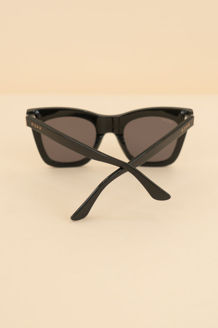 AUCTION diff black slick square oversized sunglasses (os)