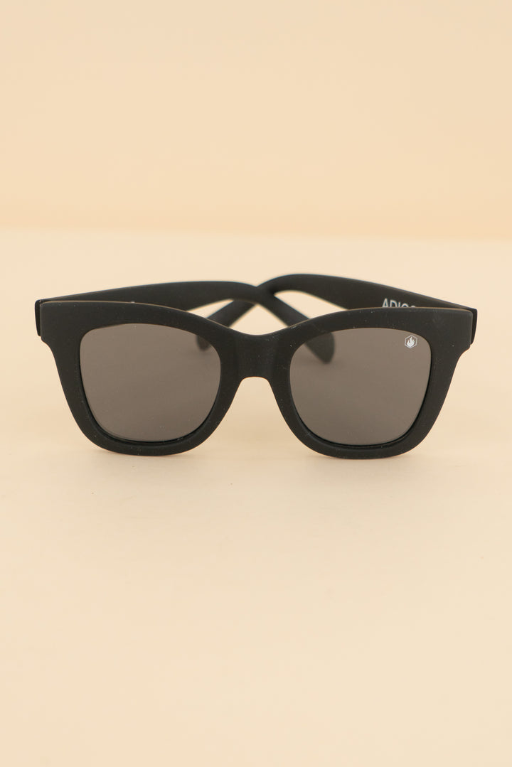 AUCTION american bonfire black matte oversized square sunglasses (os)