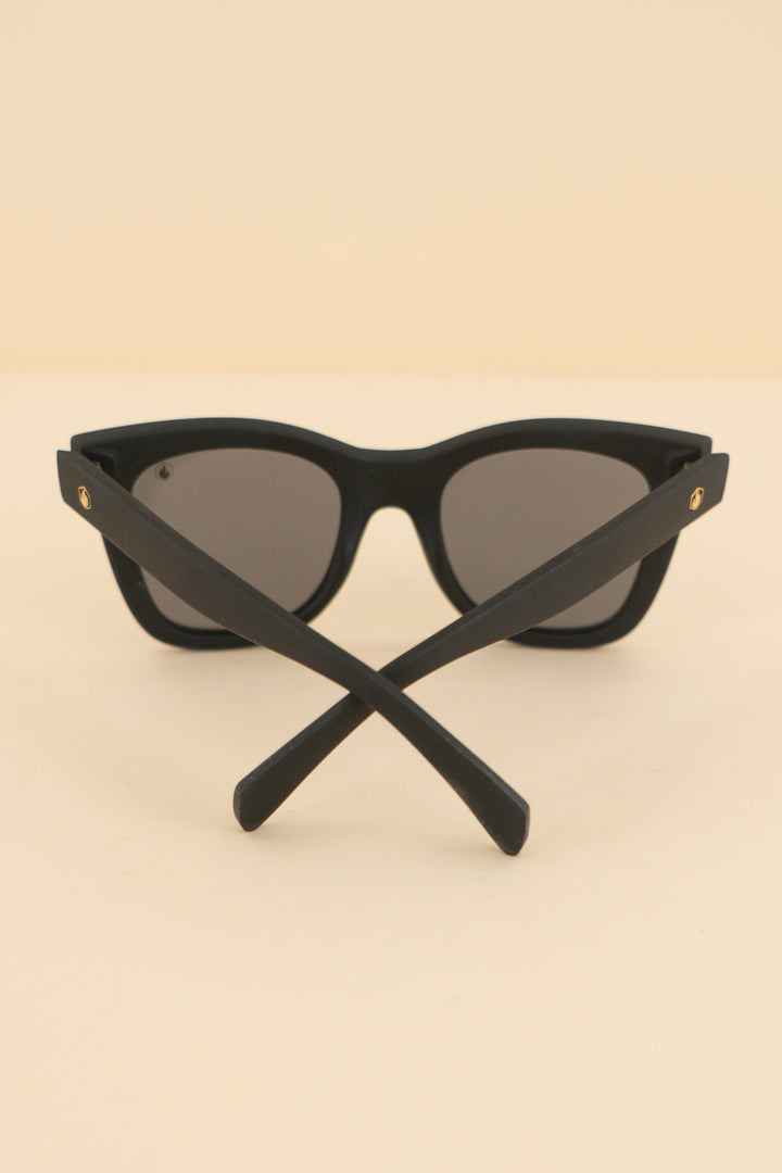 AUCTION american bonfire black matte oversized square sunglasses (os)