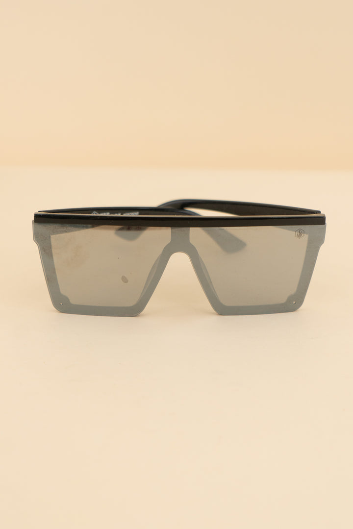 american bonfire black flat top oversized sunglasses (os)