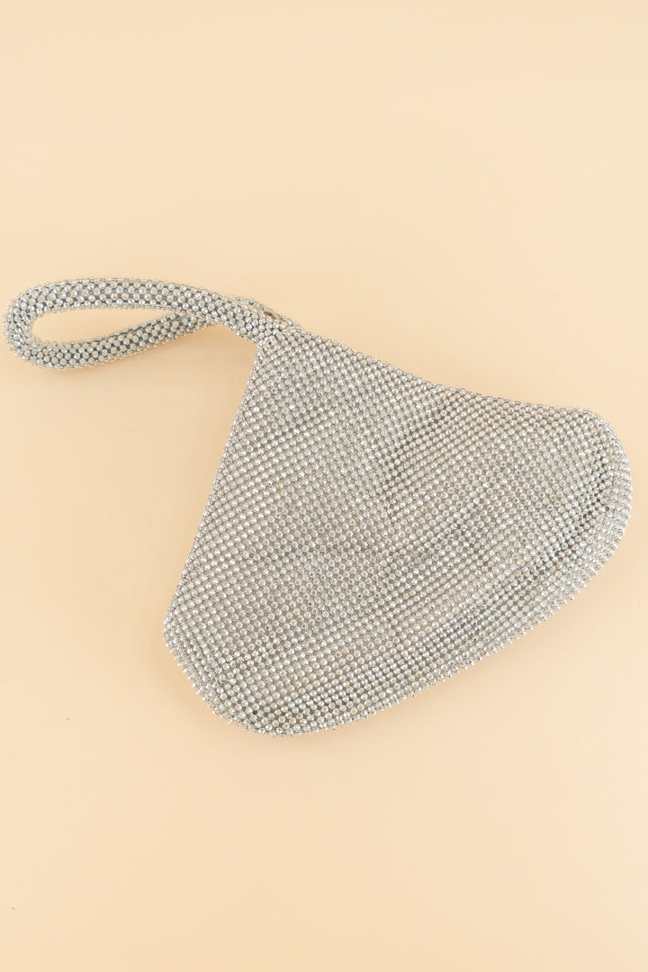 AUCTION inc silver rhinestone asymmetrical purse (os)