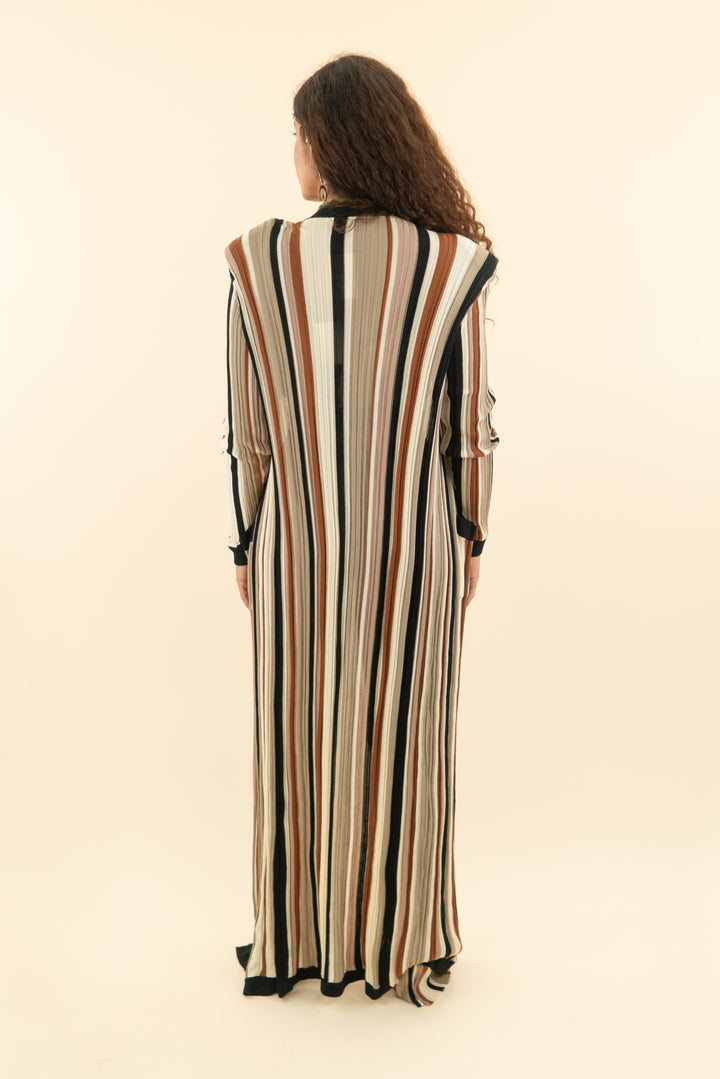 AUCTION novaluxe brown stripe 3 pc knit set (m)
