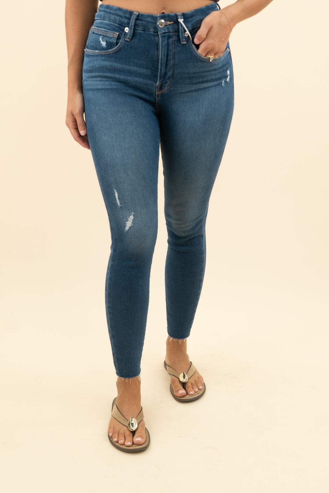 good american good leg fray jeans* (4; retail $169)