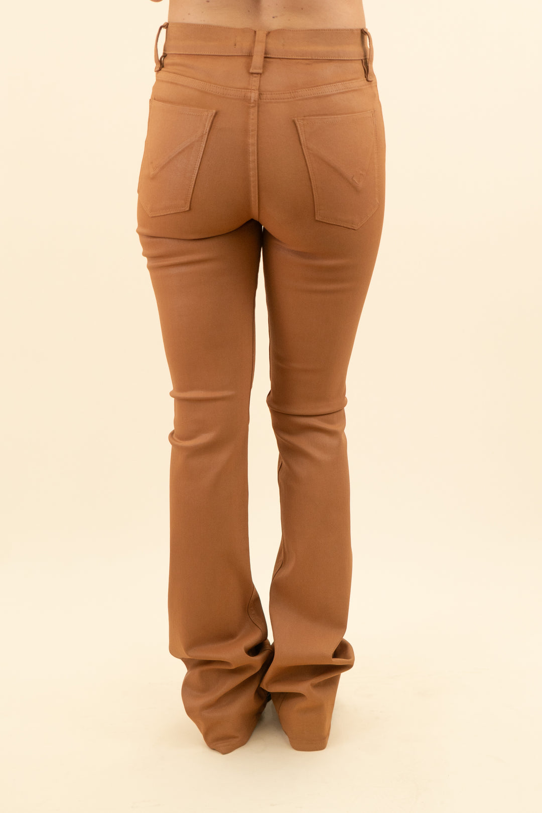 AUCTION hudson brown waxy flare pants  (27)