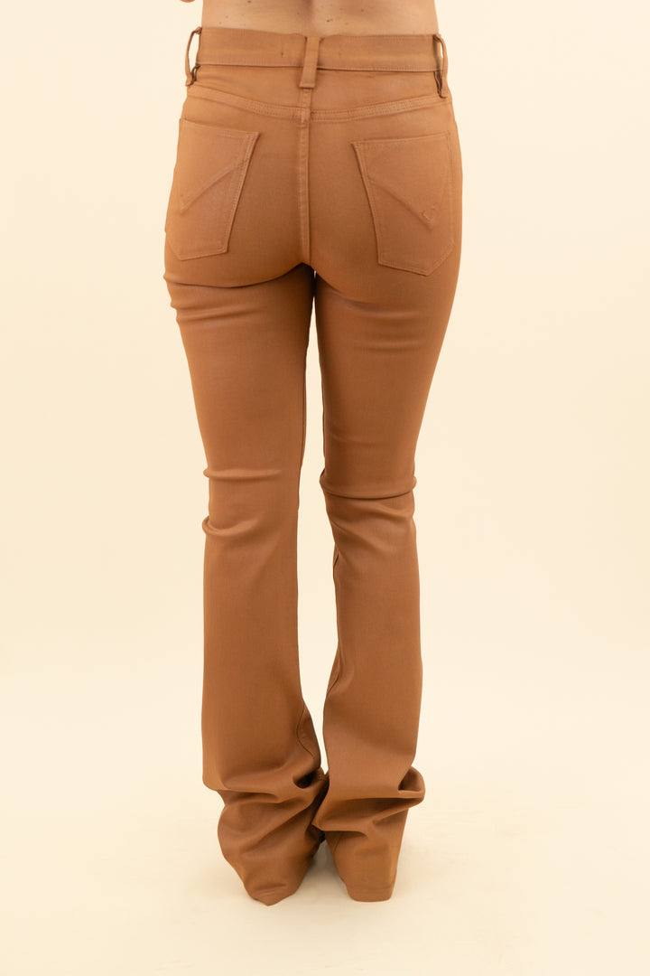 AUCTION hudson brown waxy flare pants  (27)
