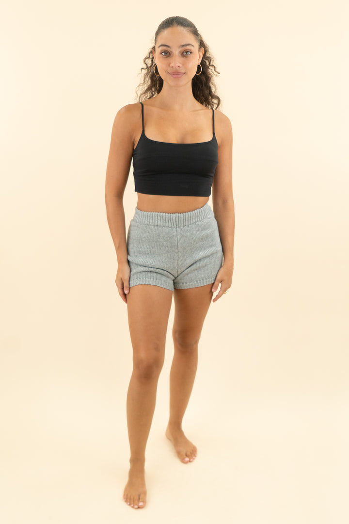 majorelle grey knit shorts (m; retail $158)