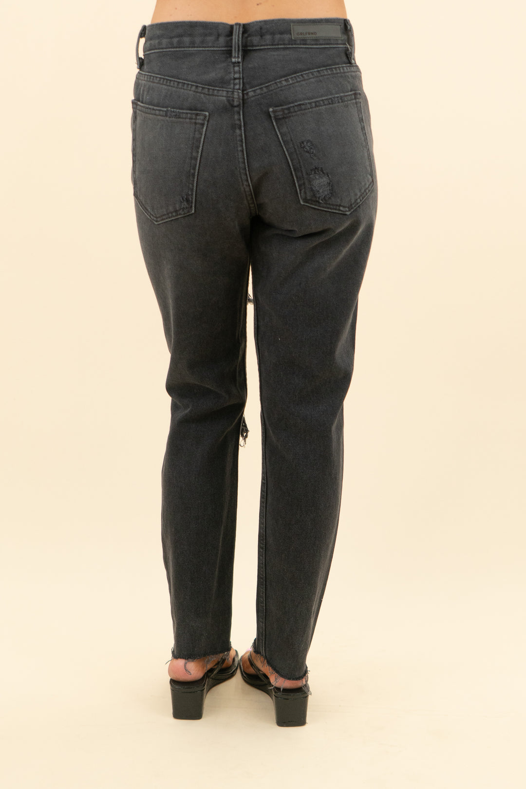 grlfrnd black karolina distressed jeans  (27; retail $259)