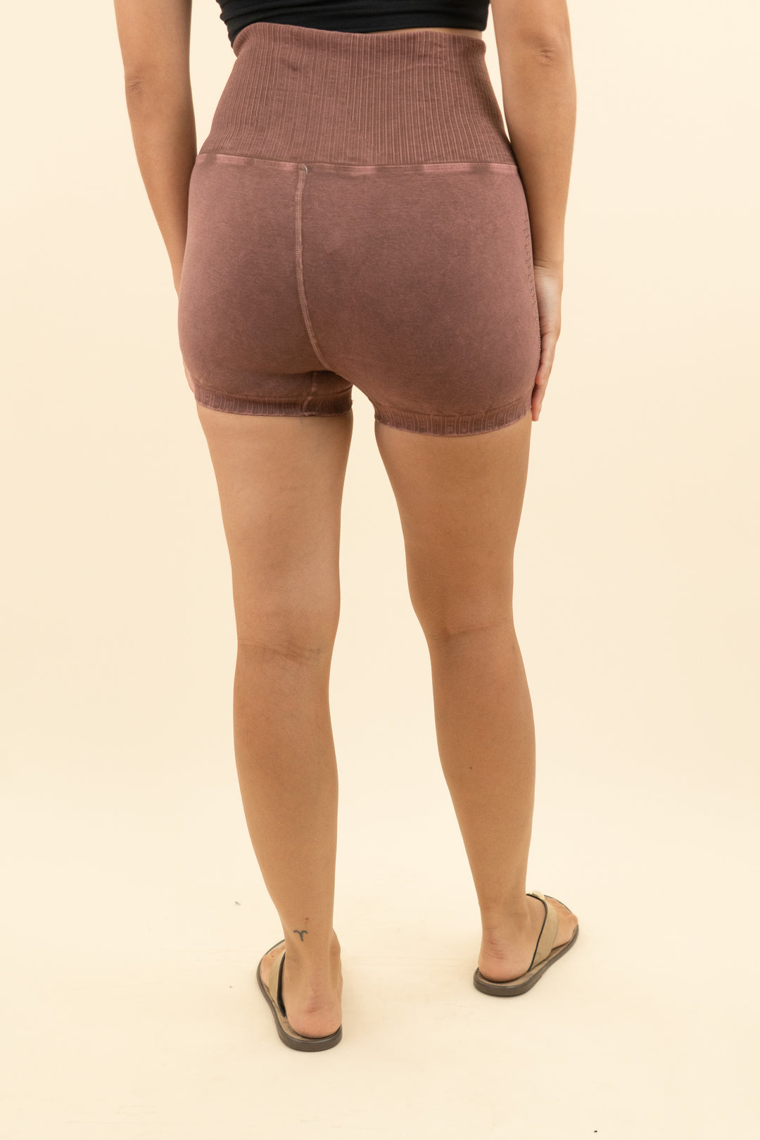 fp movement brown ribbed biker shorts (m/l; retail $48)