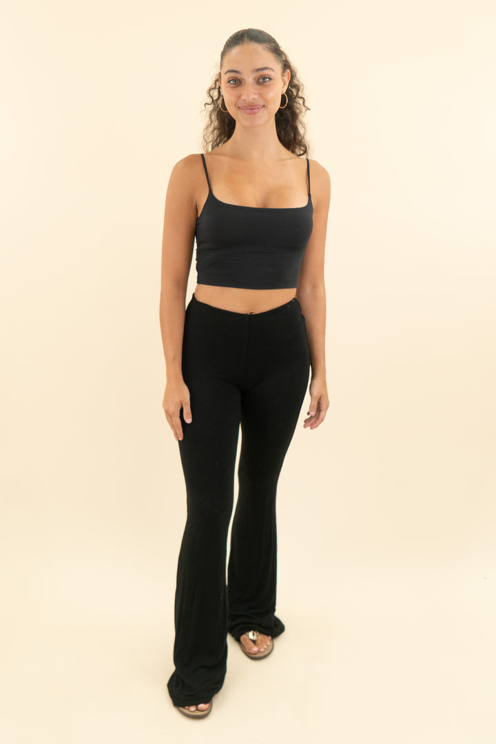 naked wardrobe black mini flare pants (m; retail $82)