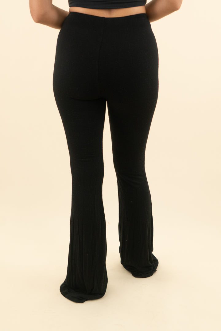 naked wardrobe black mini flare pants (m; retail $82)