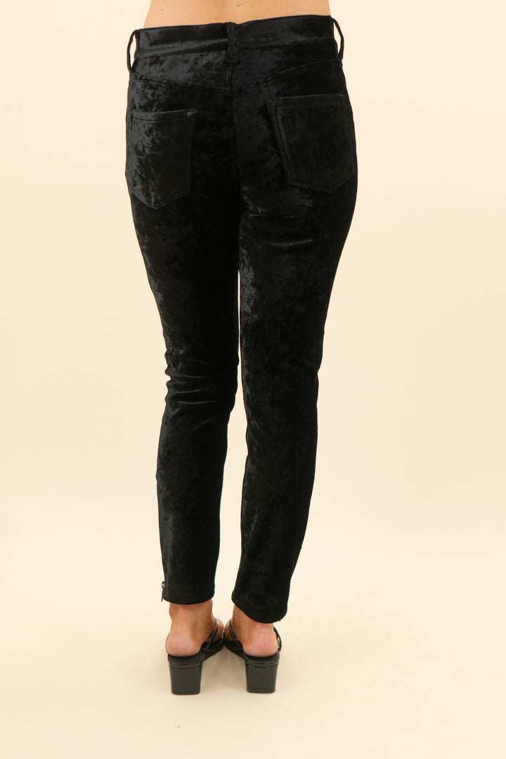 j brand black velvet pants (27; retail $267)