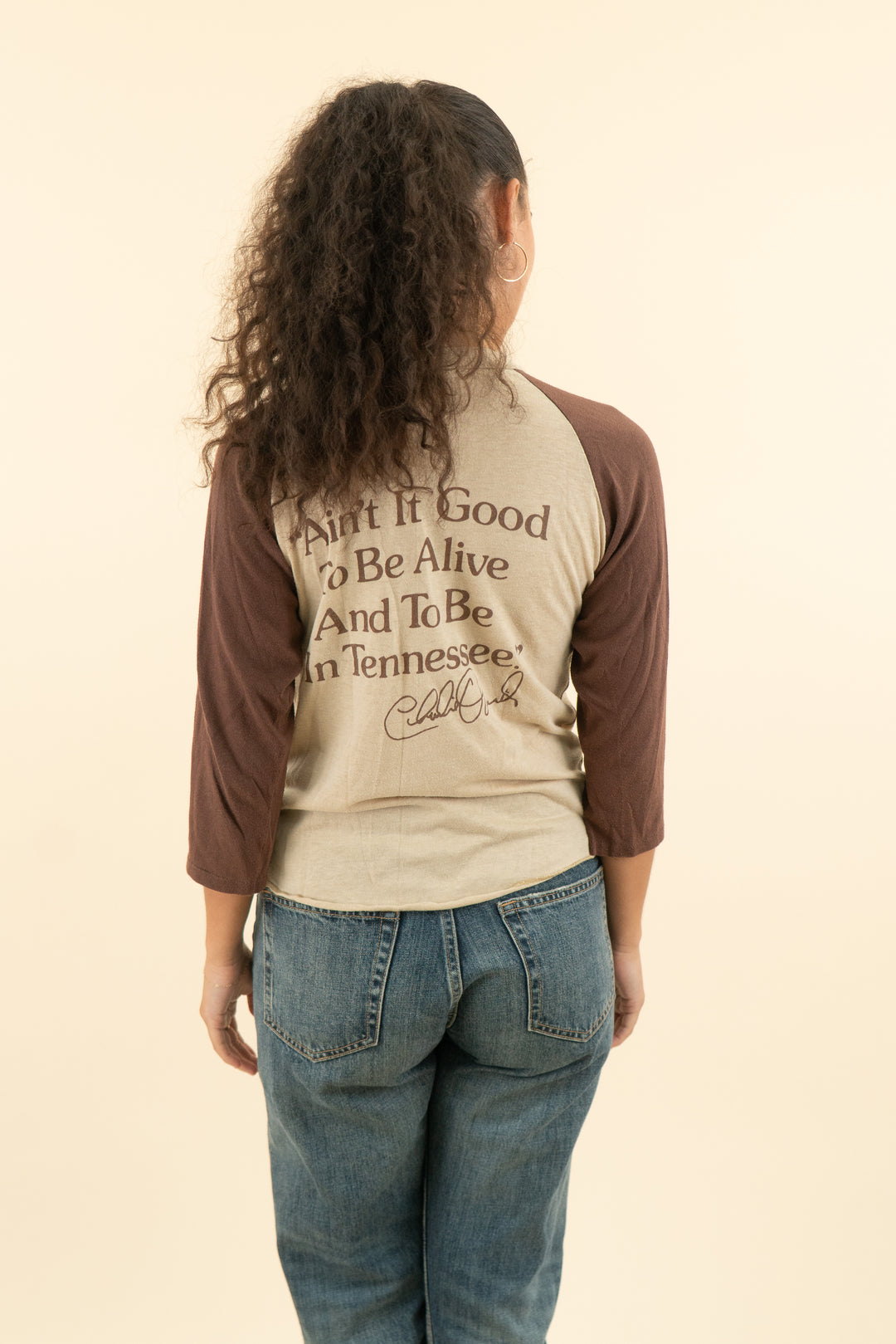 AUCTION the charlie daniels band brown long sleeve graphic tee (m)