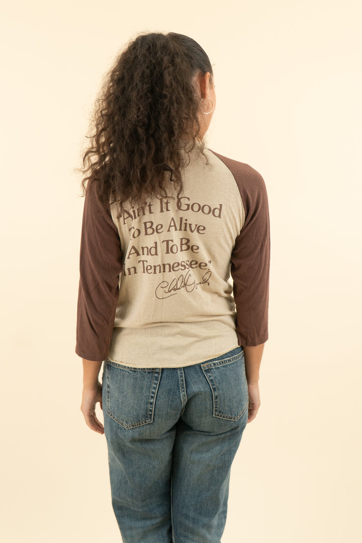 AUCTION the charlie daniels band brown long sleeve graphic tee (m)
