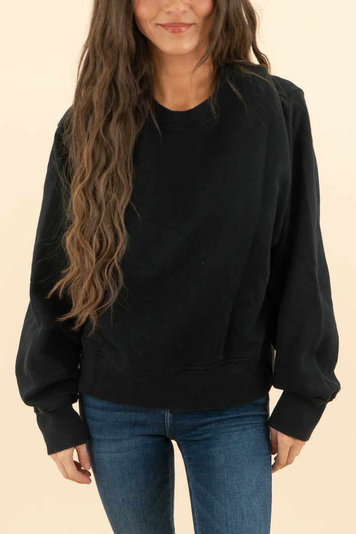wsly black crewneck sweatshirt (m; retail $138)