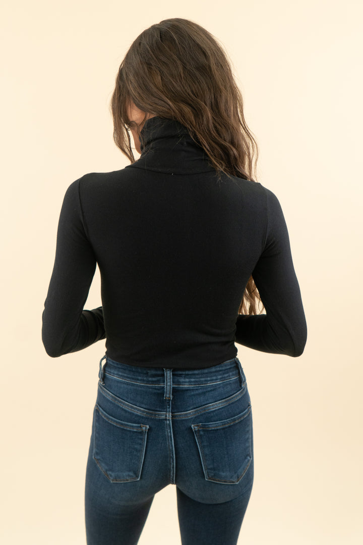 perfect moment black turtleneck long sleeve bodysuit (s; retail $295)