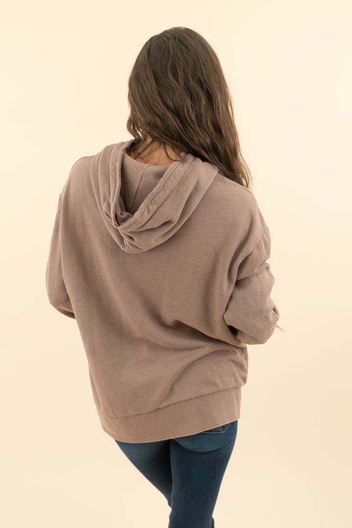 AUCTION tribe kelley brown distressed hoodie  (s)