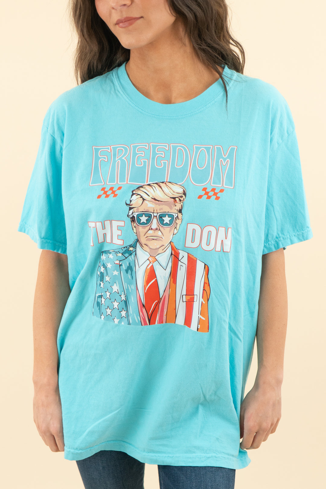 AUCTION light blue " freedom the don" t-shirt (l)