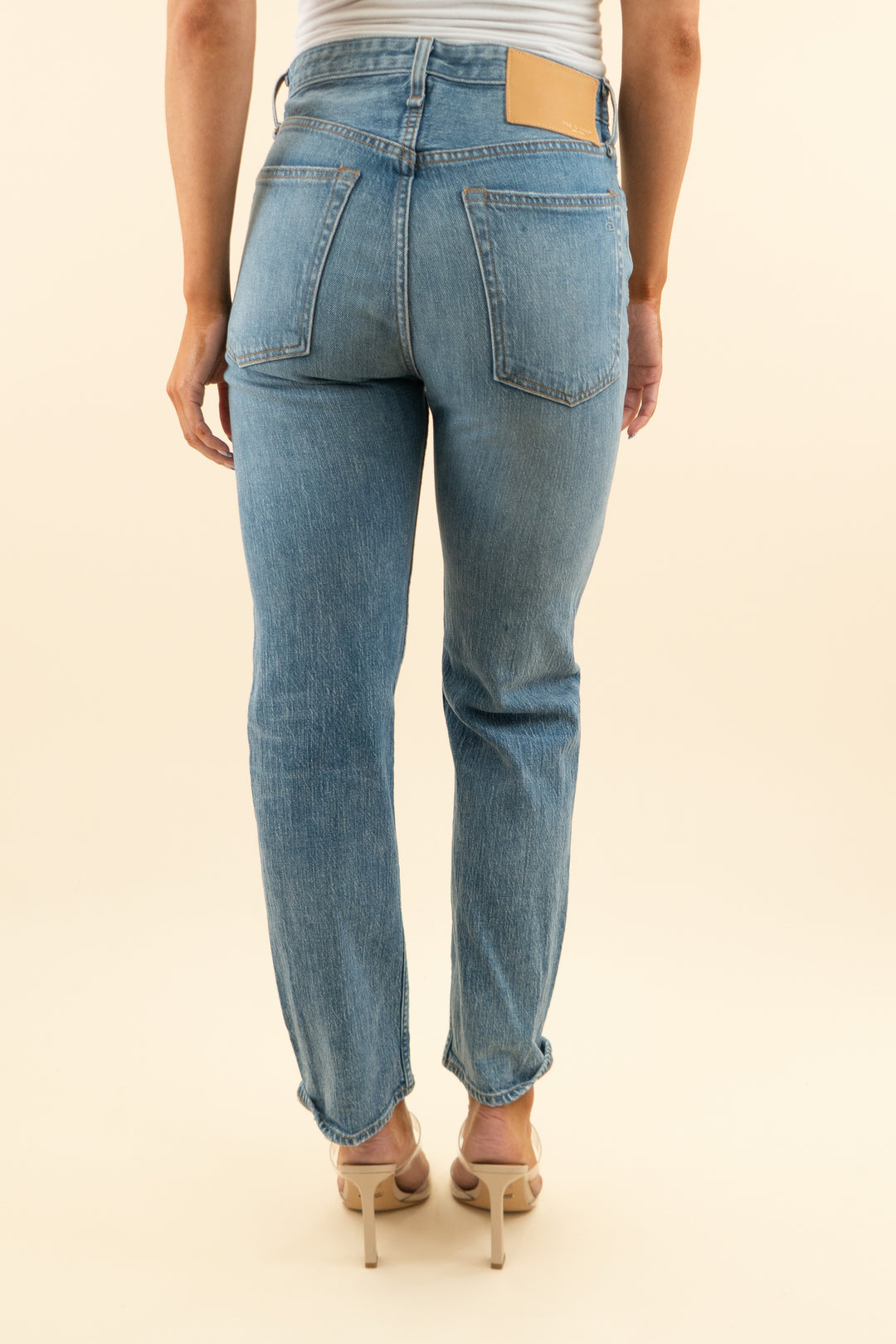 rag & bone medium wash high rise ankle straight jeans (26)
