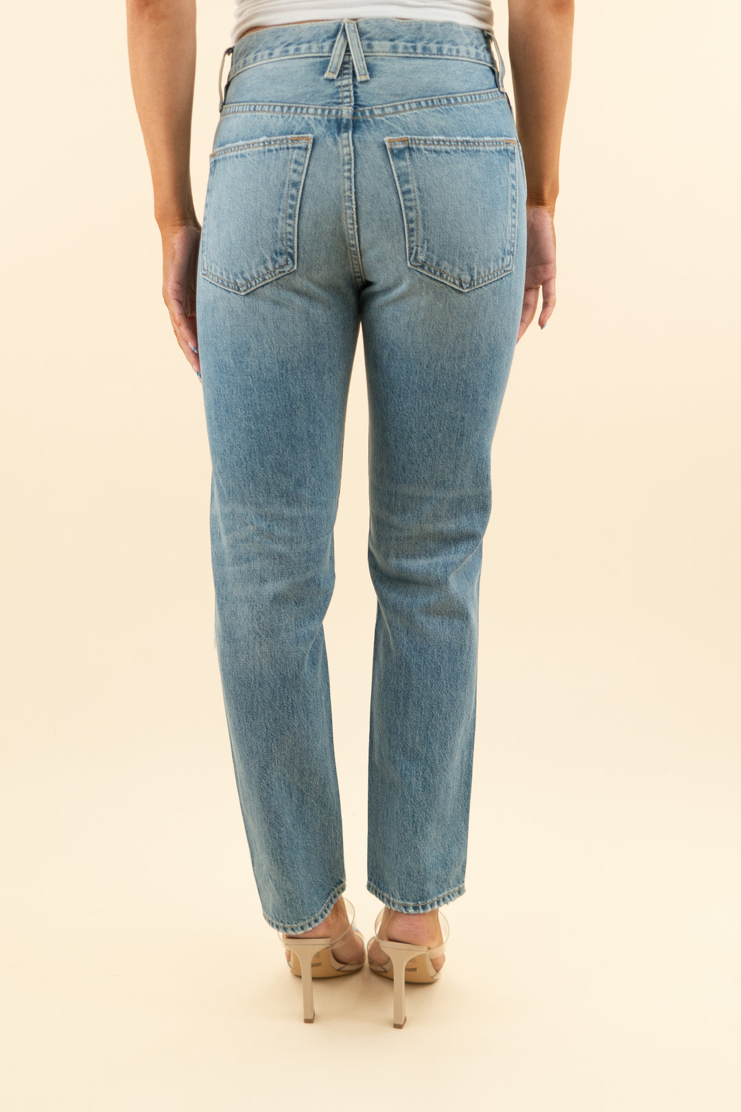 slvrlake medium wash distressed slim jeans (26; retail $330)
