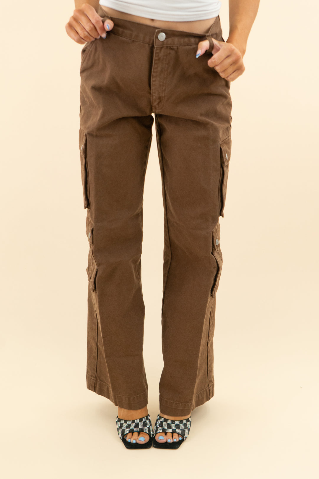 AUCTION naked wardrobe brown cargo jeans (xs)
