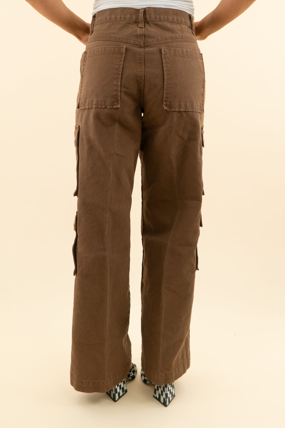 AUCTION naked wardrobe brown cargo jeans (xs)