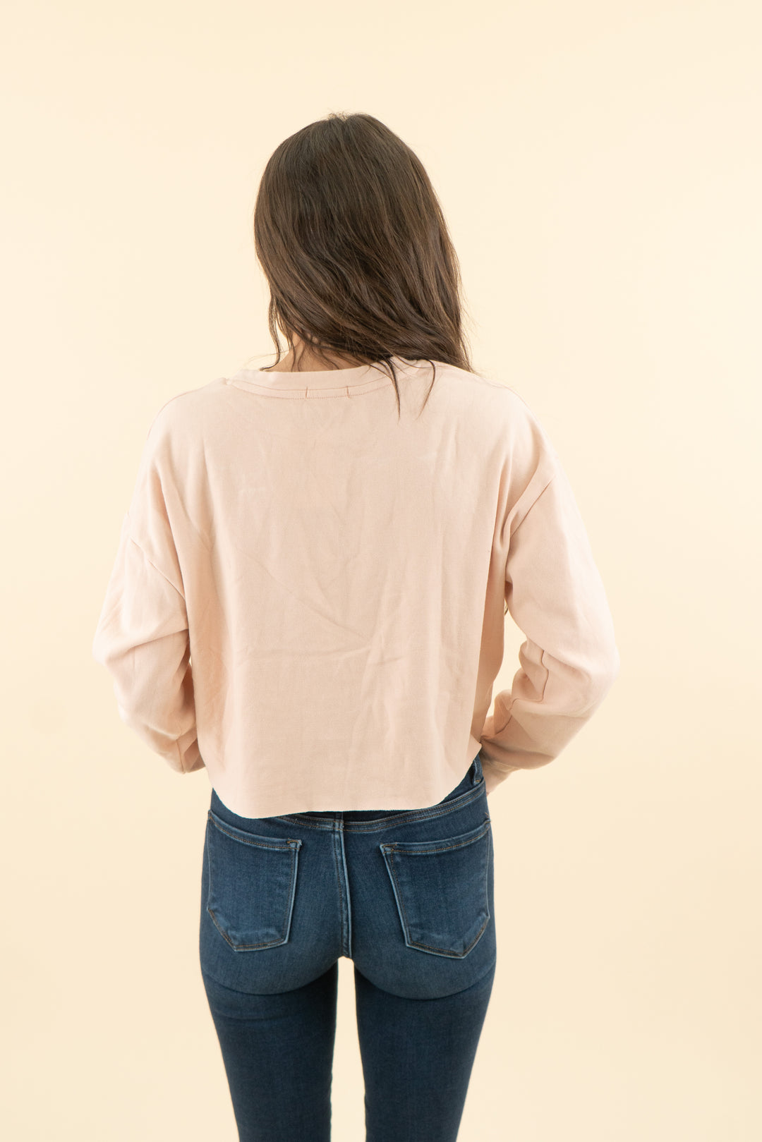 vanity planet light pink pullover (m; retail $25)