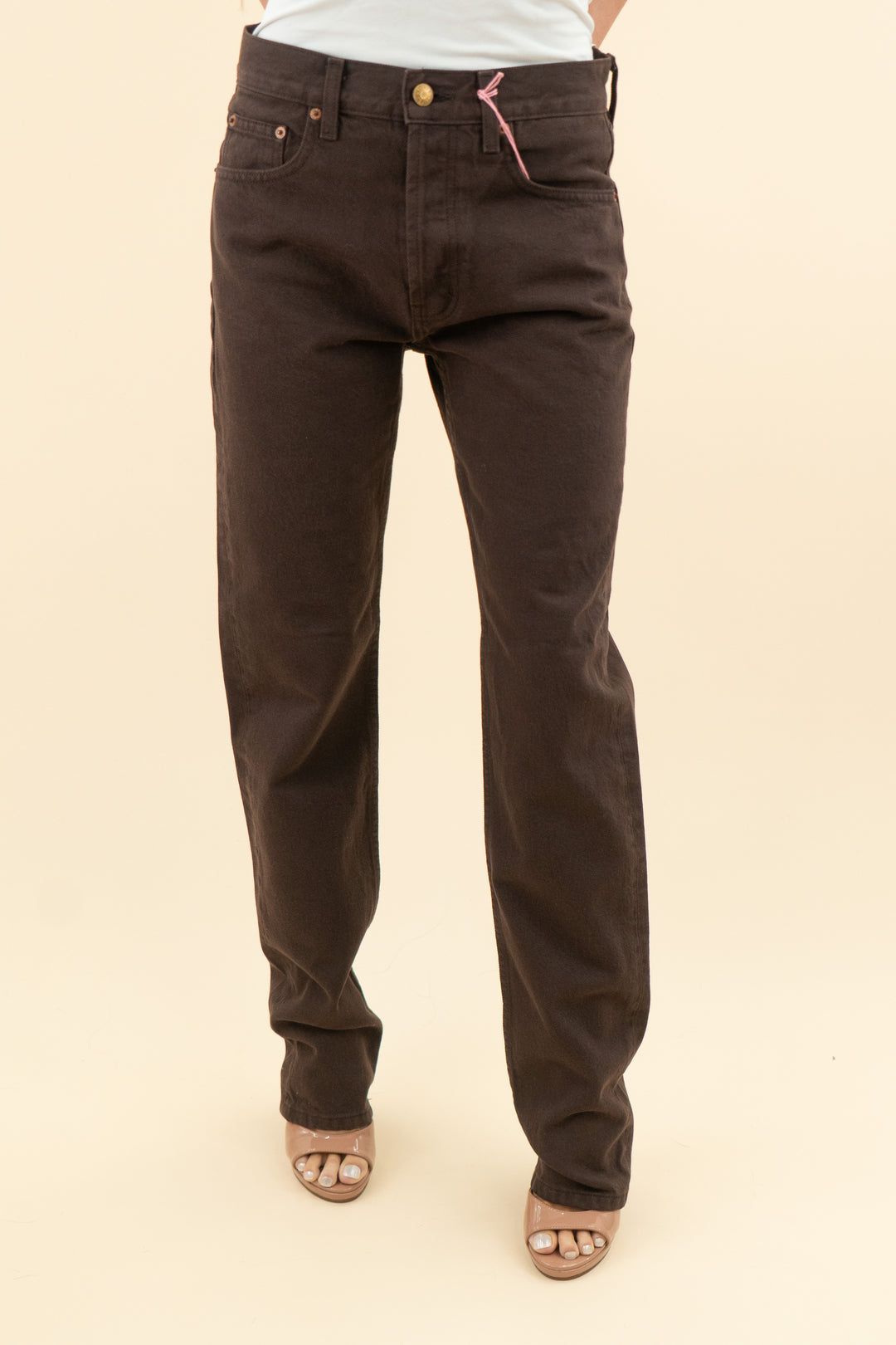 b sides brown jeans nwt (25; retail $495)