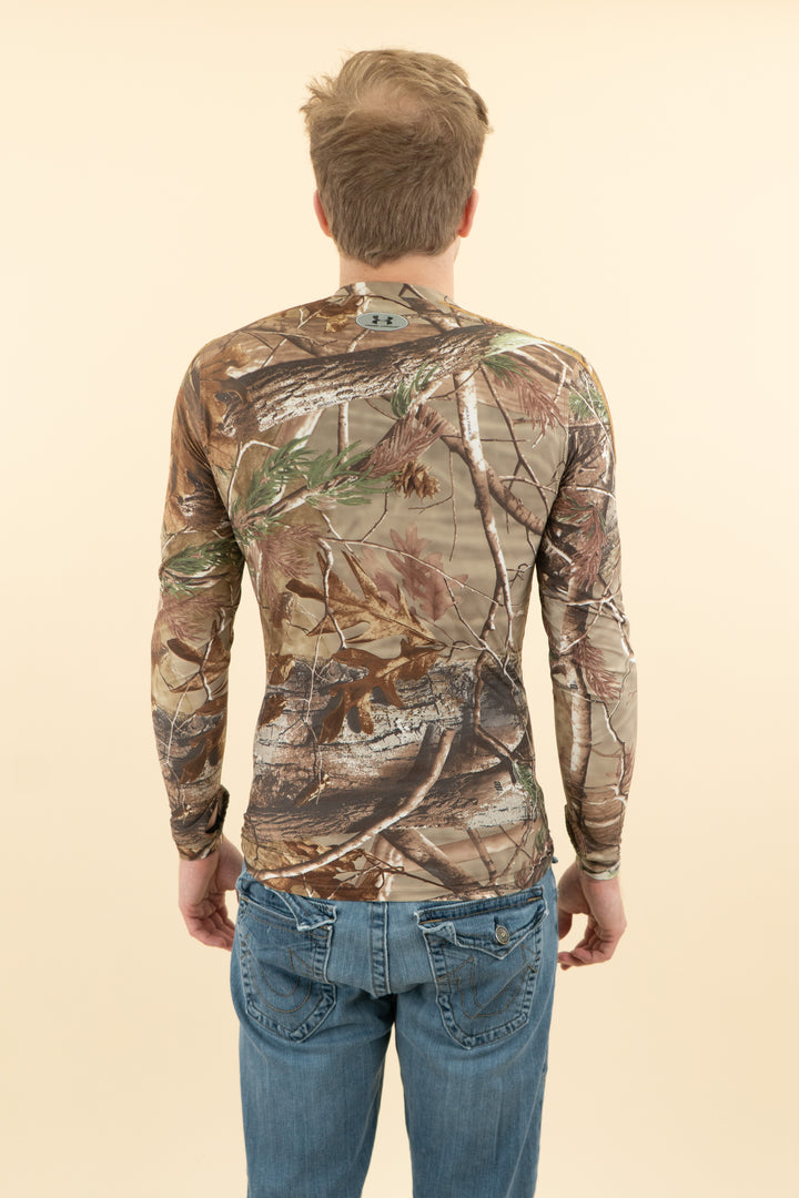 AUCTION under armour orange middle logo camo long sleeves (l)- JASON