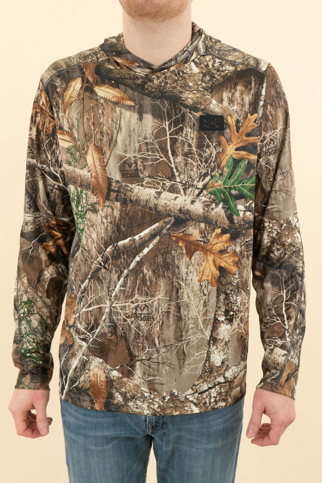 AUCTION under armour camo realtree edge hooded long sleeve shirt (l)- JASON