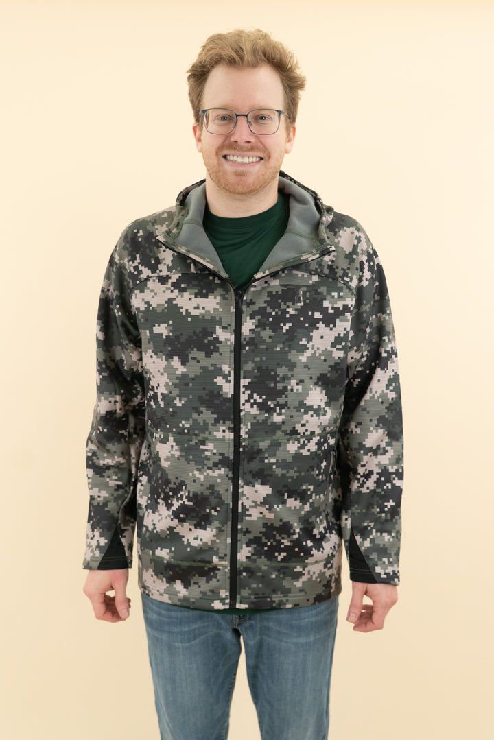 AUCTION off the grid block camo zip up jacket nwt (l)- JASON