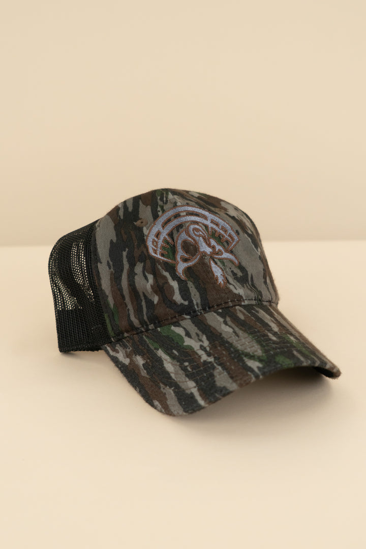 AUCTION outdoor cap camo silver logo hat (os)- JASON
