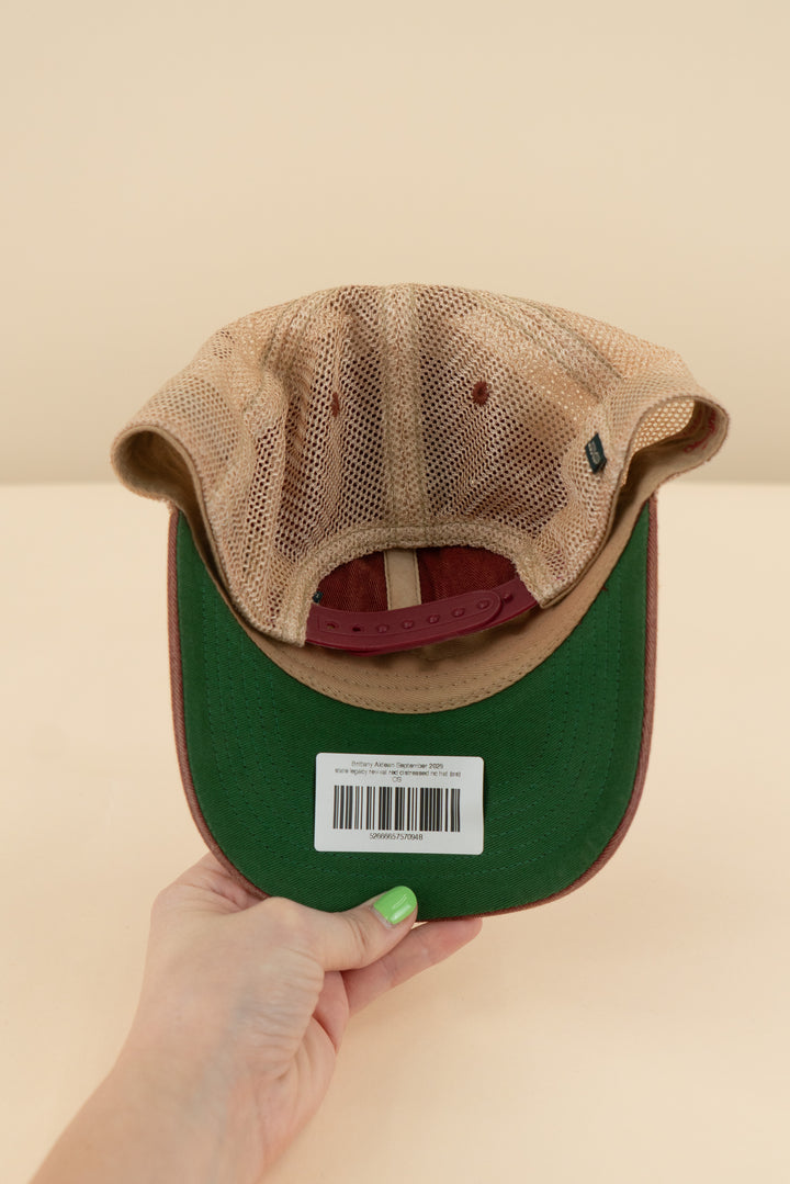 AUCTION state legacy revival red distressed nc hat (os)- JASON