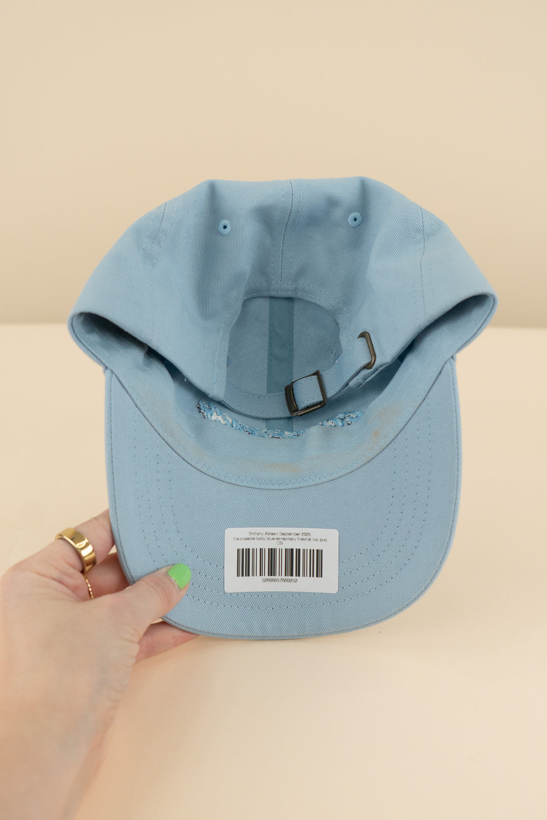 AUCTION the classics baby blue conspiracy theorist hat (os)