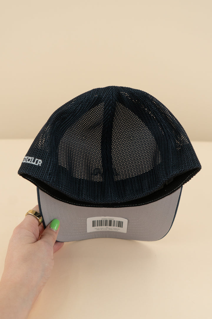 AUCTION troubadour white/navy trucker hat (os)- JASON