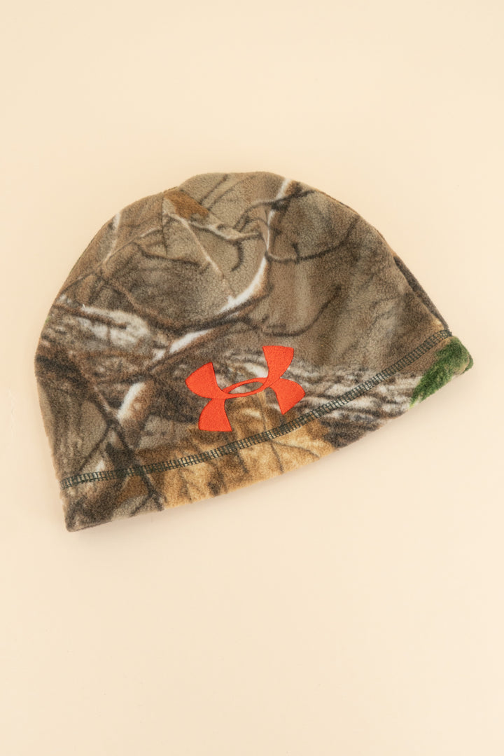AUCTION under armour fleece camo red logo beanie (os)- JASON