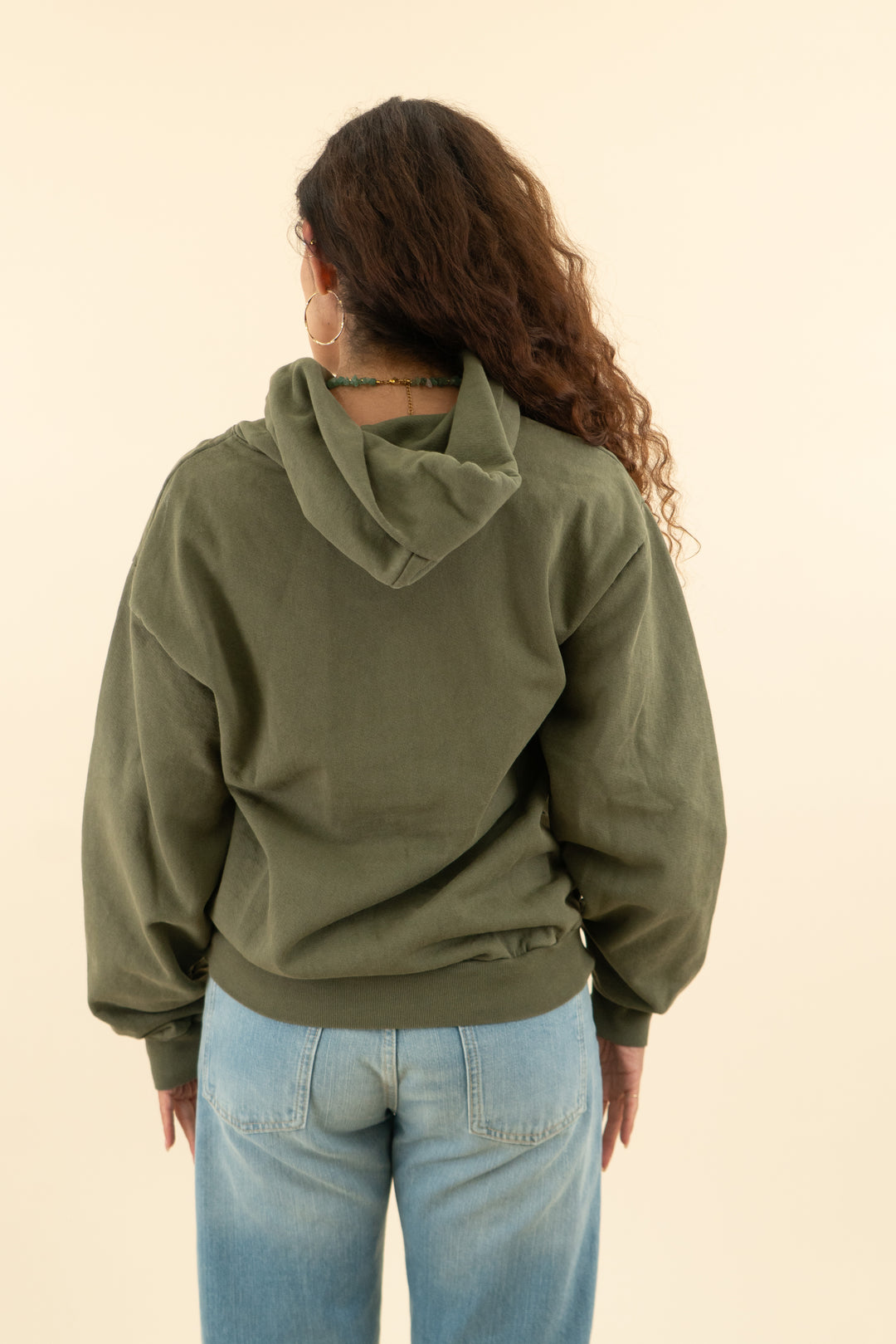 AUCTION lisa cotton army green "where have all the cowboys gone" hoodie (m)